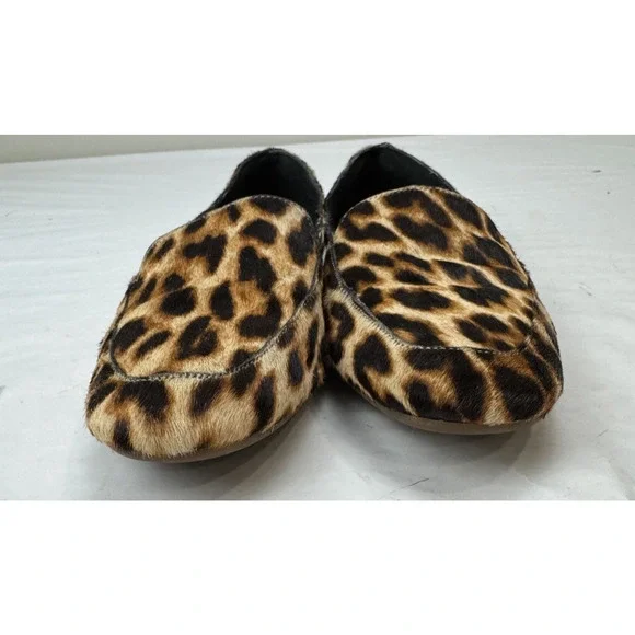 Boho Giani Bini Calf-Hair Leopard Print Loafer Women Sz 6.5 Slip-On Pointed Flat - Picture 7 of 10